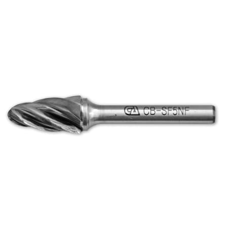 Continental Abrasives SF-5 Aluminum Cut Arch Ball Nose Tungsten Carbide Burr for Non-Ferrous Materials CB-SF5NF